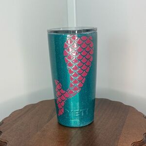 YETI Turquoise and Pink Mermaid Tumbler